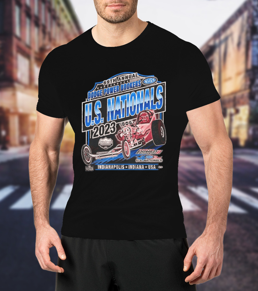 69th Annual Dodge Power Brokers NHRA U.S. Nationals 2023 Lucas Oil Raceway Indianapolis Indiana USA T-Shirt