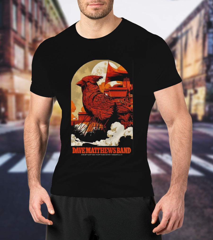 Dave Matthews Band June 28 29 2024 Ruoff Music Center Noblesville IN Cardinal T-Shirt