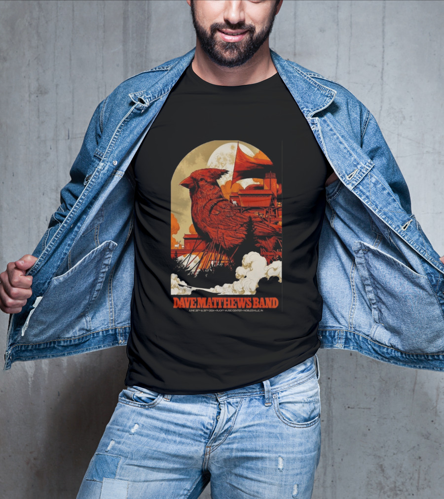 Dave Matthews Band June 28 29 2024 Ruoff Music Center Noblesville IN Cardinal T-Shirt