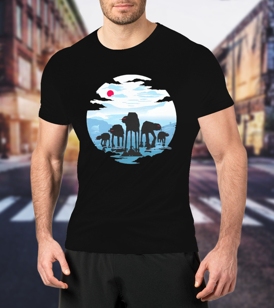 AT AT Walkers Ice Planet Battle Scene T-Shirt
