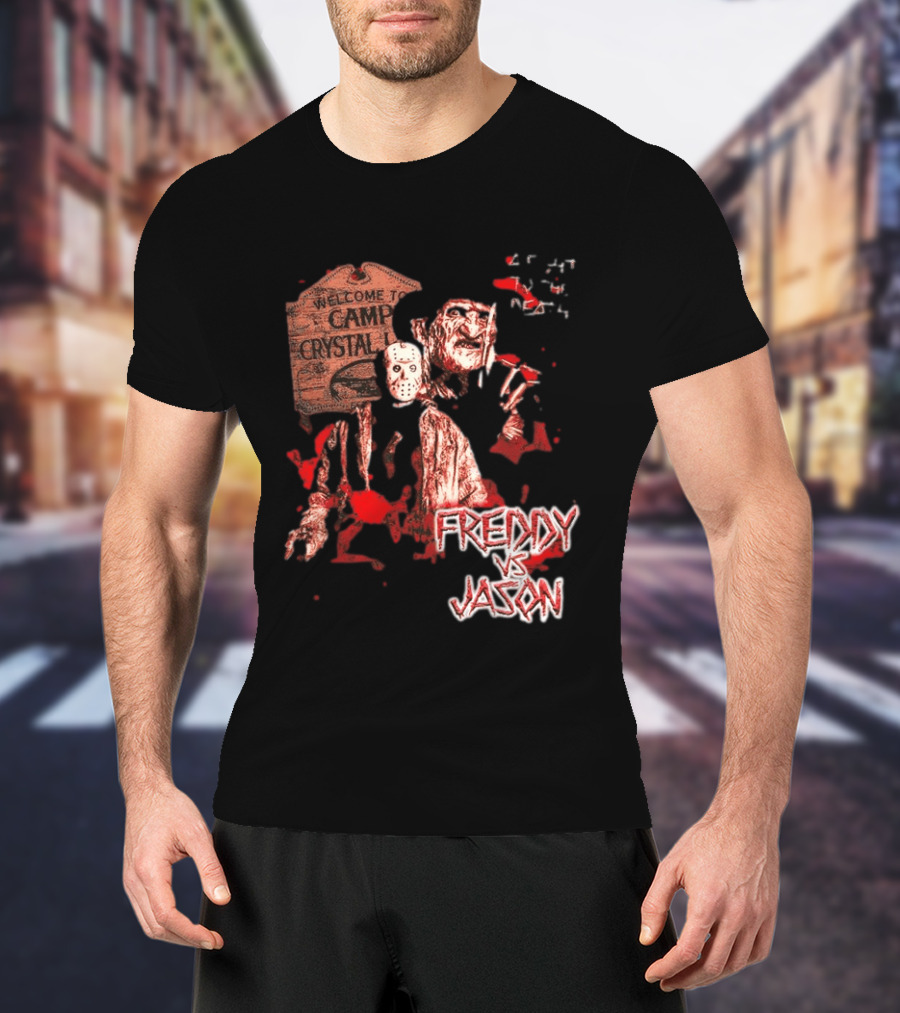Freddy Vs Jason Welcome To Camp Crystal Lake Halloween T-Shirt