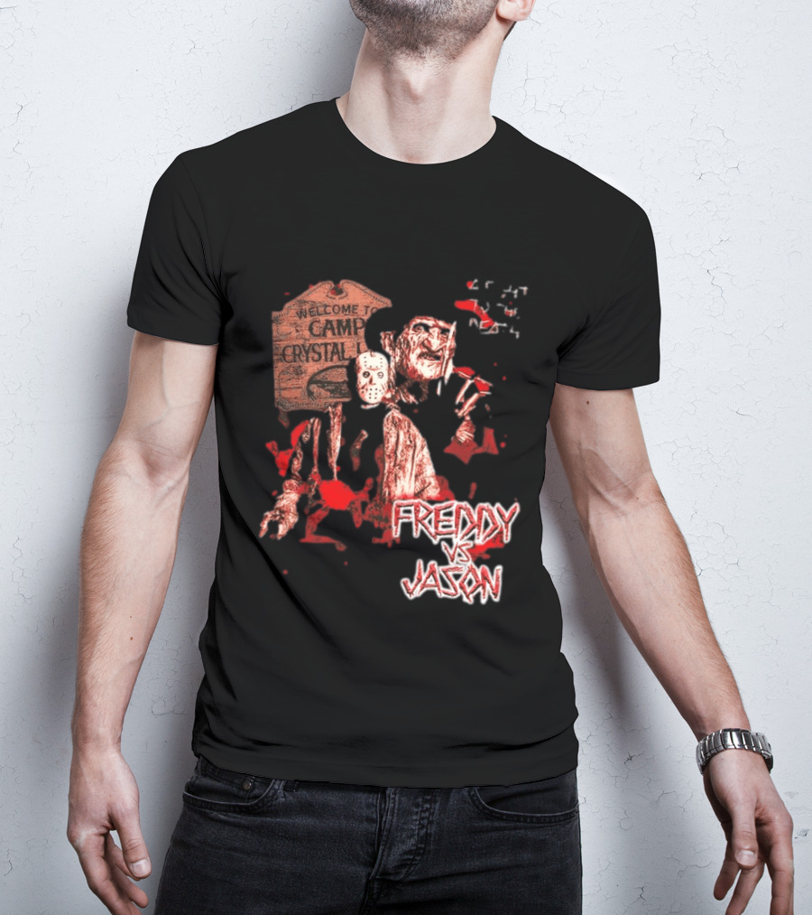 Freddy Vs Jason Welcome To Camp Crystal Lake Halloween T-Shirt