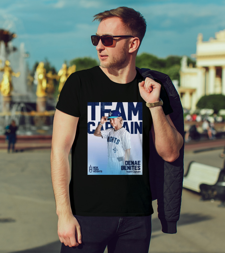 Team Captain Denae Benites New York Heights Baseball Team T-Shirt