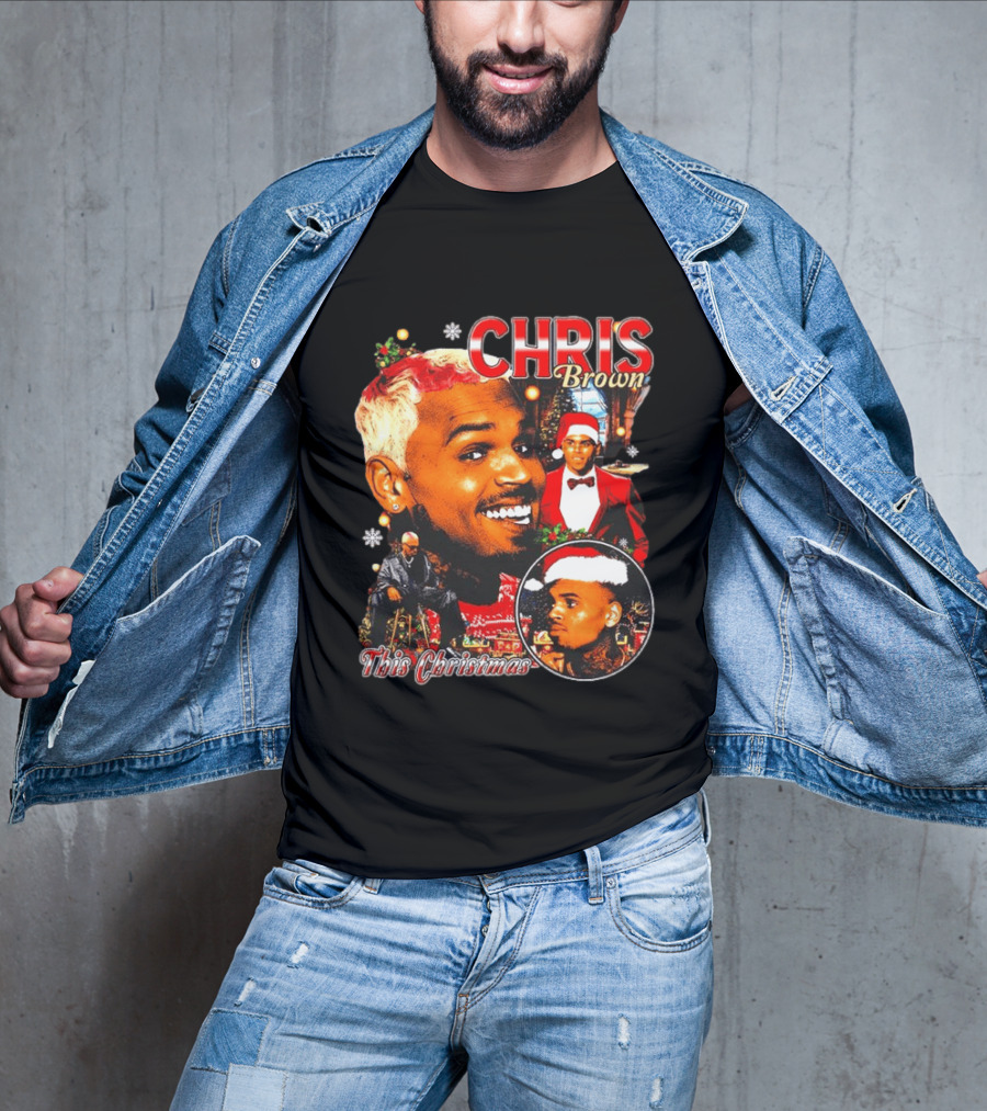 Chris Brown Holiday Festive Santa Hat This Christmas Celebration T-Shirt