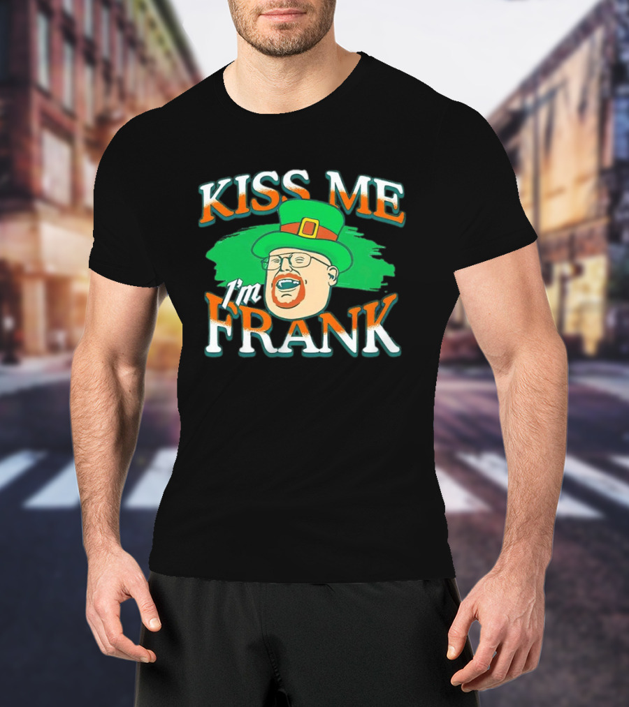 Kiss Me I'm Frank Leprechaun Hat Ginger Beard T-Shirt