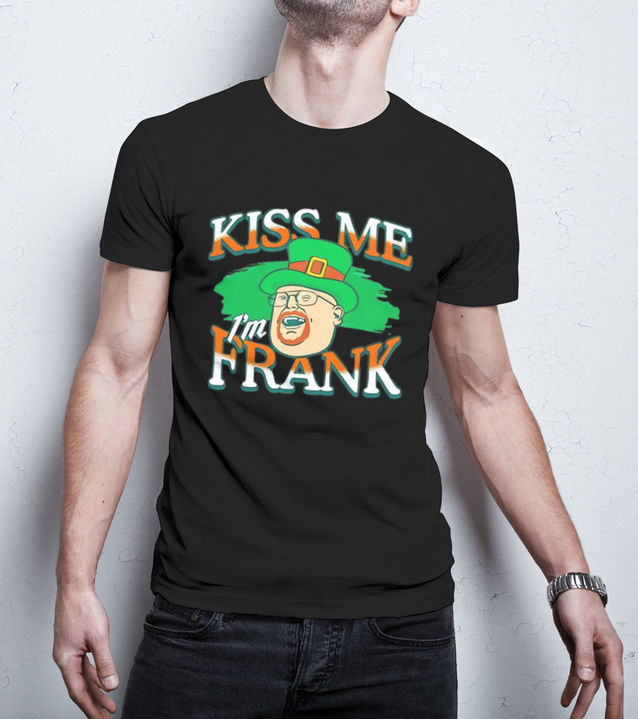 Kiss Me I'm Frank Leprechaun Hat Ginger Beard T-Shirt