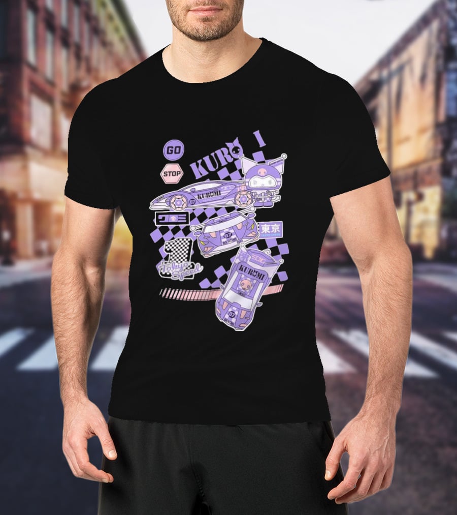 Kuromi Tokyo Speed Racing Number 07 Go Stop T-Shirt