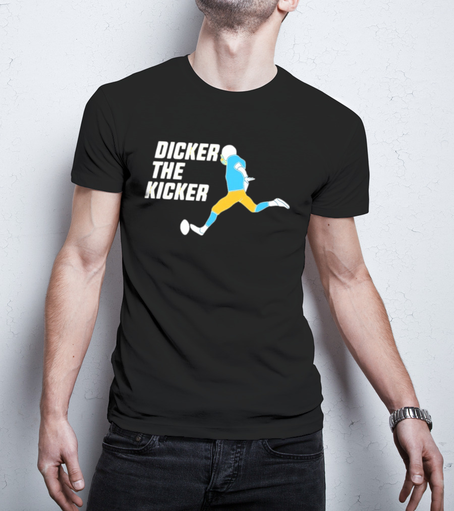 Dicker The Kicker Los Angeles Chargers Football Pose T-Shirt