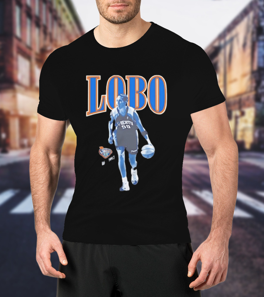 Lobo 50 New York Liberty WNBA Player Basketball T-Shirt