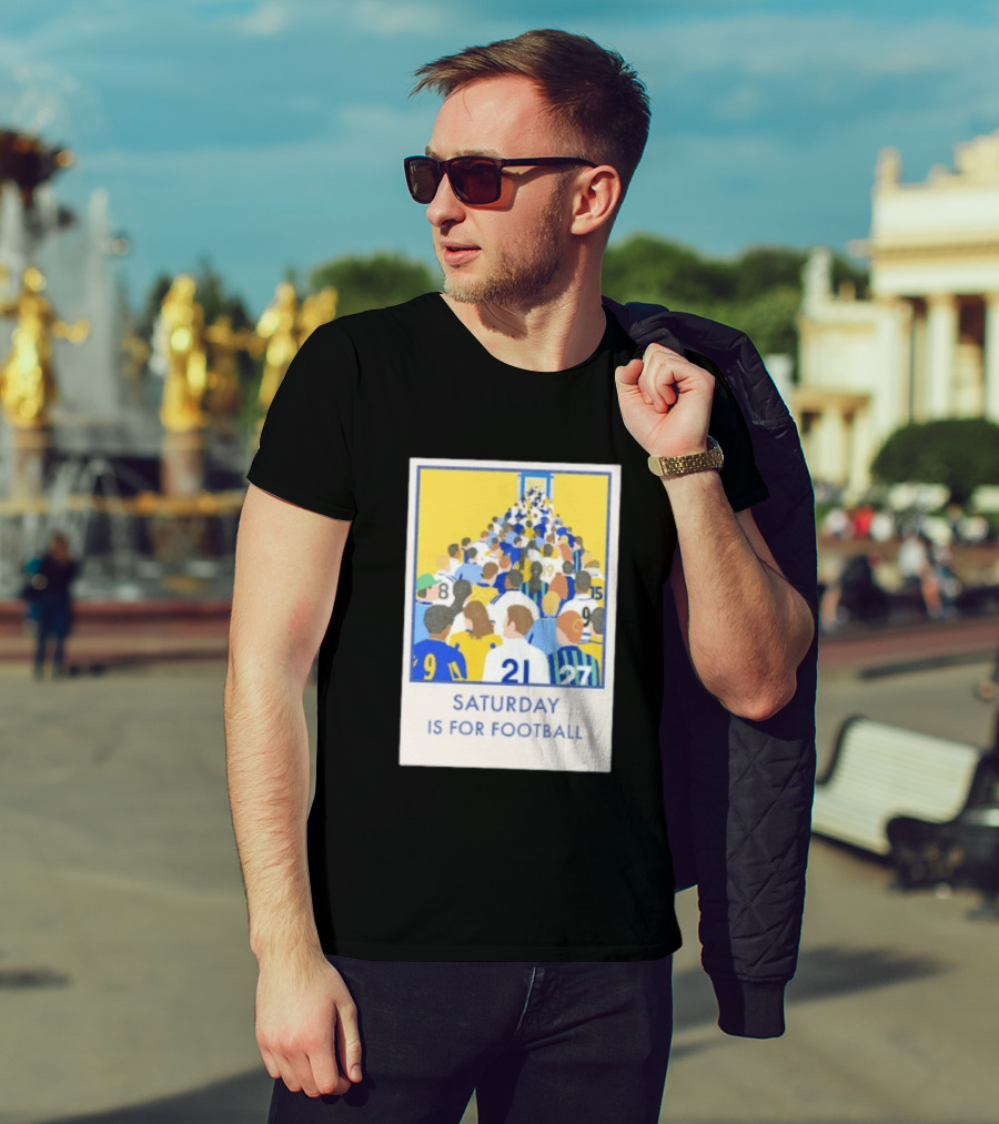 Saturday Is For Football Fans Colorful Player Gathering T-Shirt