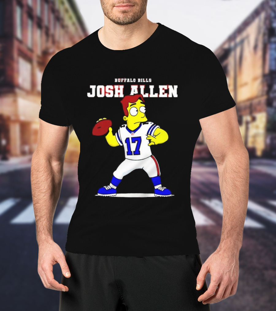 Simpson Springfield Josh Allen Buffalo Bills Football 17 T-Shirt
