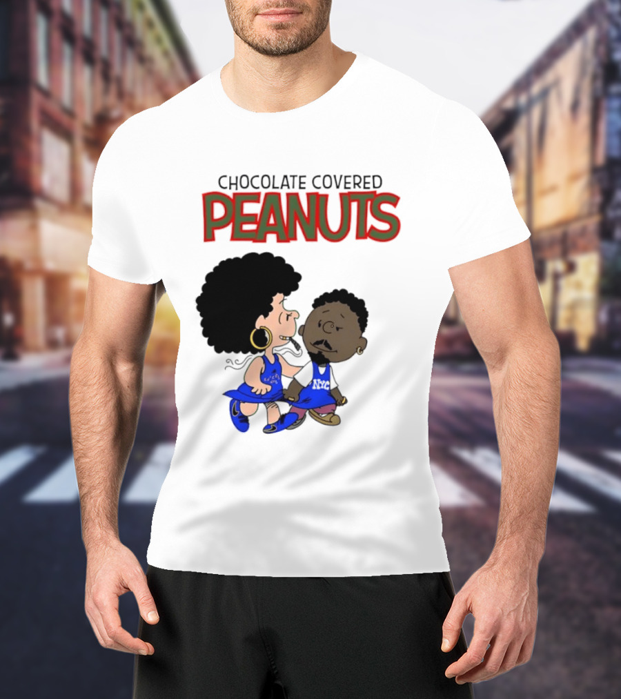 Chocolate Covered Peanuts Characters In Knicks Jerseys T-Shirt