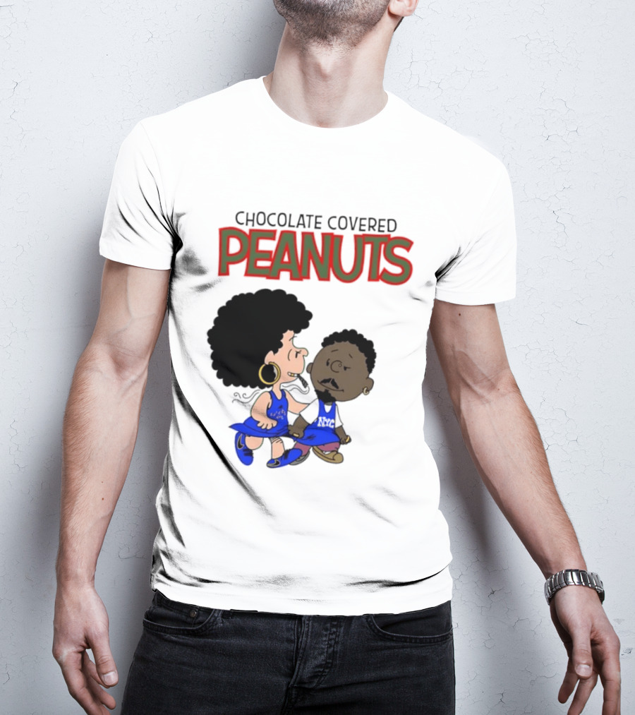 Chocolate Covered Peanuts Characters In Knicks Jerseys T-Shirt
