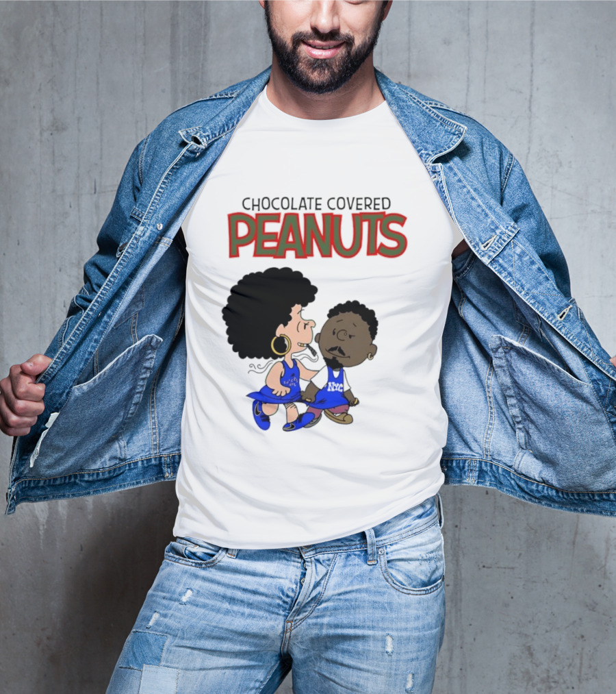 Chocolate Covered Peanuts Characters In Knicks Jerseys T-Shirt