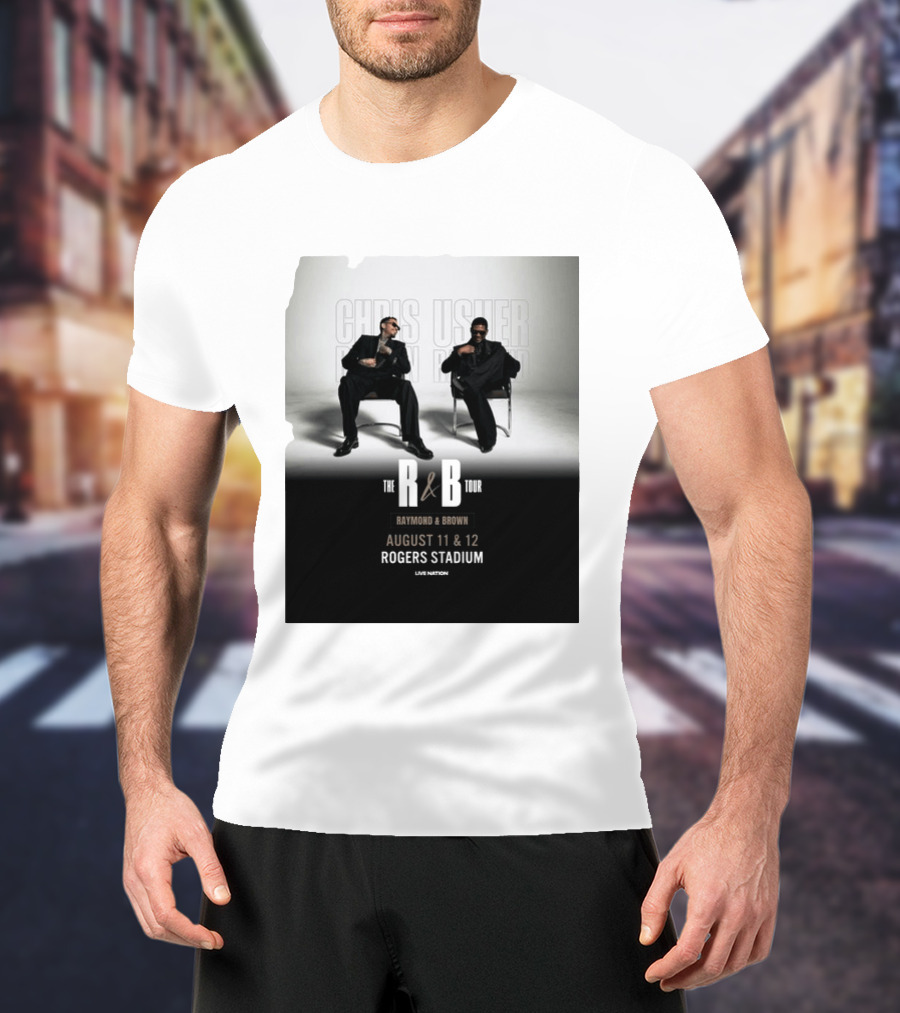 The R&B Tour Chris Usher Raymond Brown August 11 12 Rogers Stadium Live Nation T-Shirt