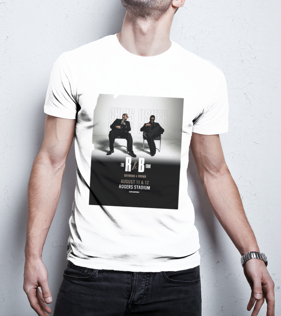 The R&B Tour Chris Usher Raymond Brown August 11 12 Rogers Stadium Live Nation T-Shirt