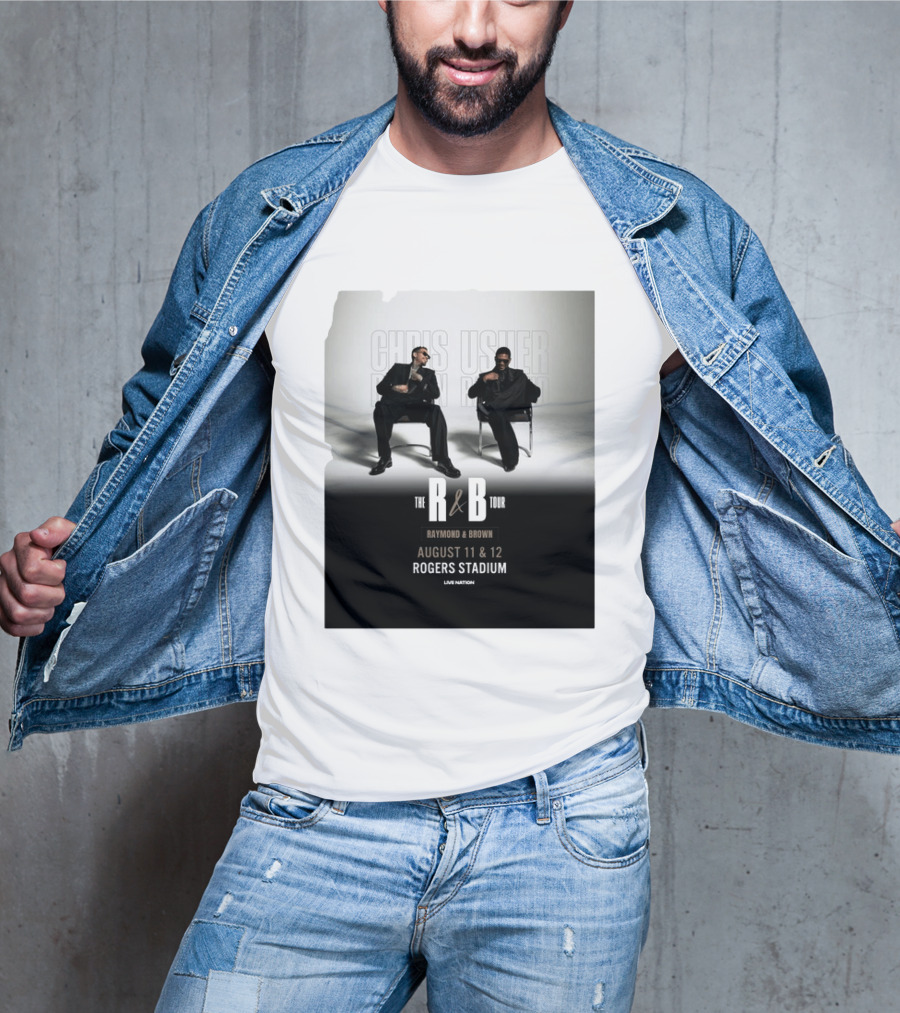 The R&B Tour Chris Usher Raymond Brown August 11 12 Rogers Stadium Live Nation T-Shirt
