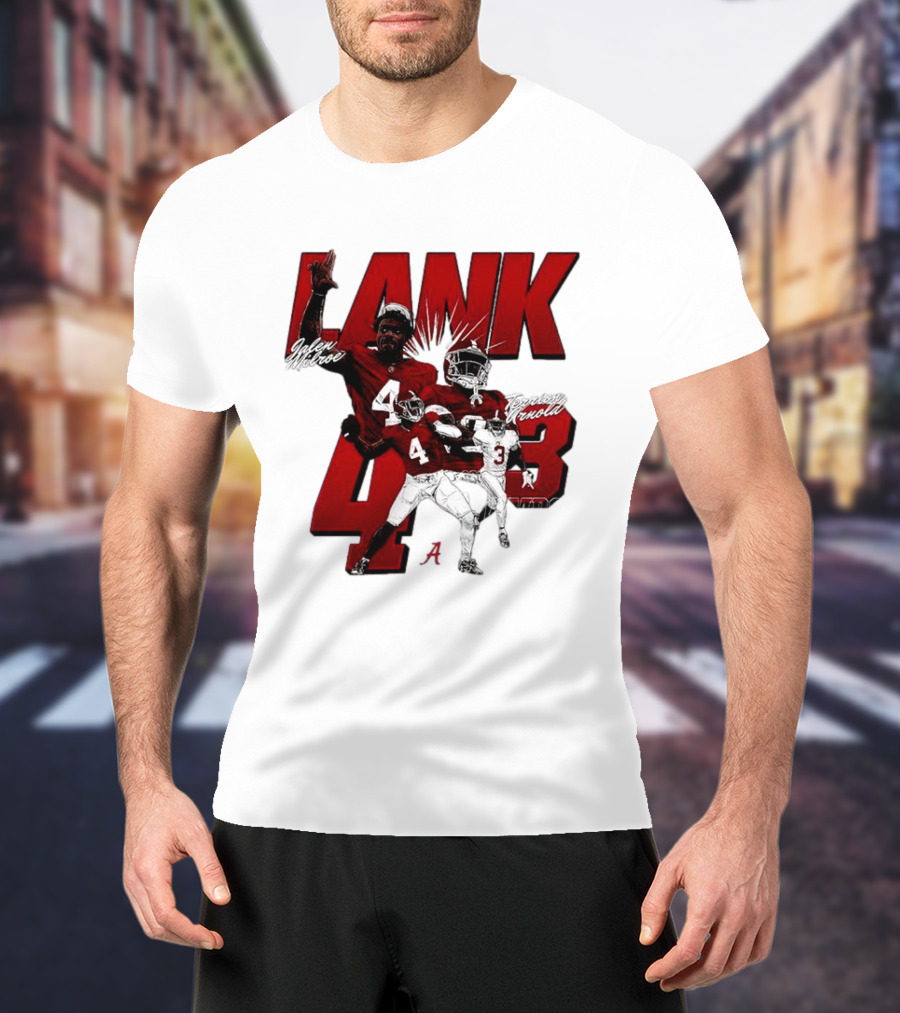 Alabama Crimson Tide Jalen Milroe Terrion Arnold Lank 4th 3 Football Caricature T-Shirt