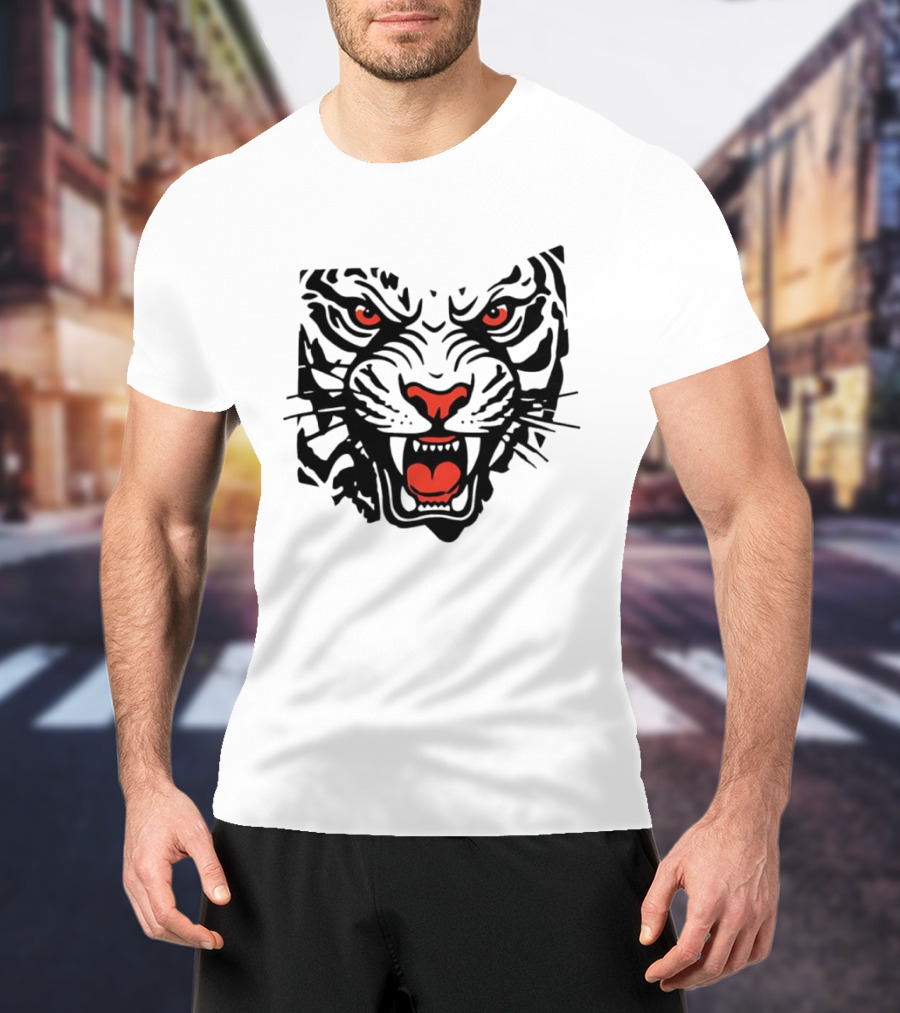 Clemson Tigers Head Clemson University Fierce Tiger Face T-Shirt