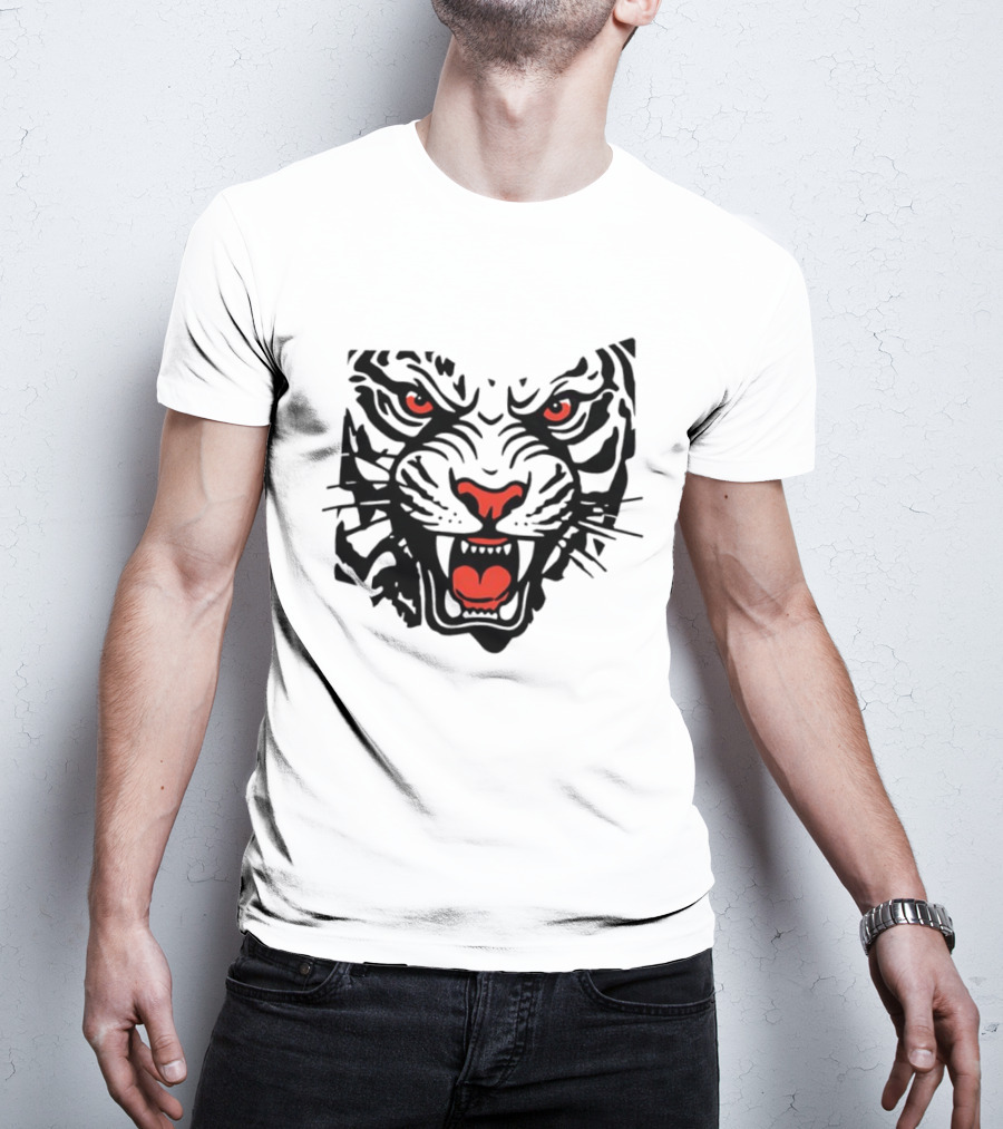 Clemson Tigers Head Clemson University Fierce Tiger Face T-Shirt