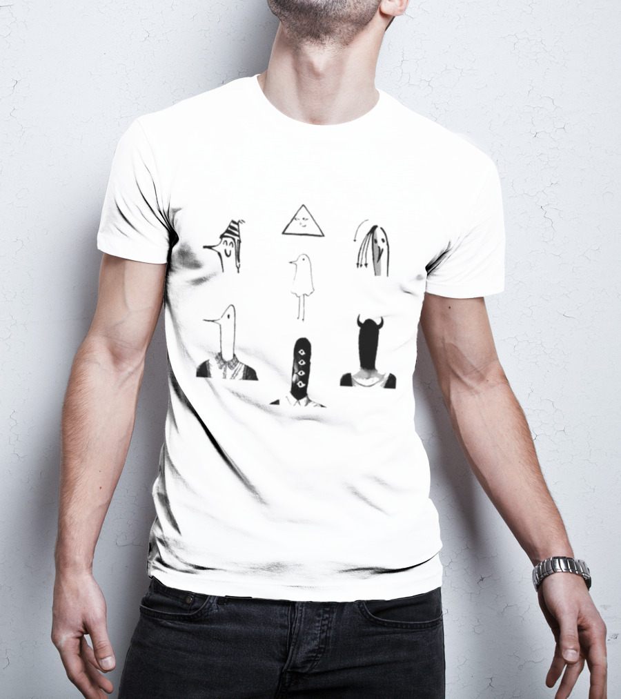 Oyasumi Punpun All Forms Minimalist Characters Collection T-Shirt