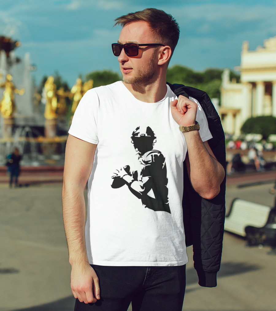 Quarterback Player Silhouette American Football Sports T-Shirt
