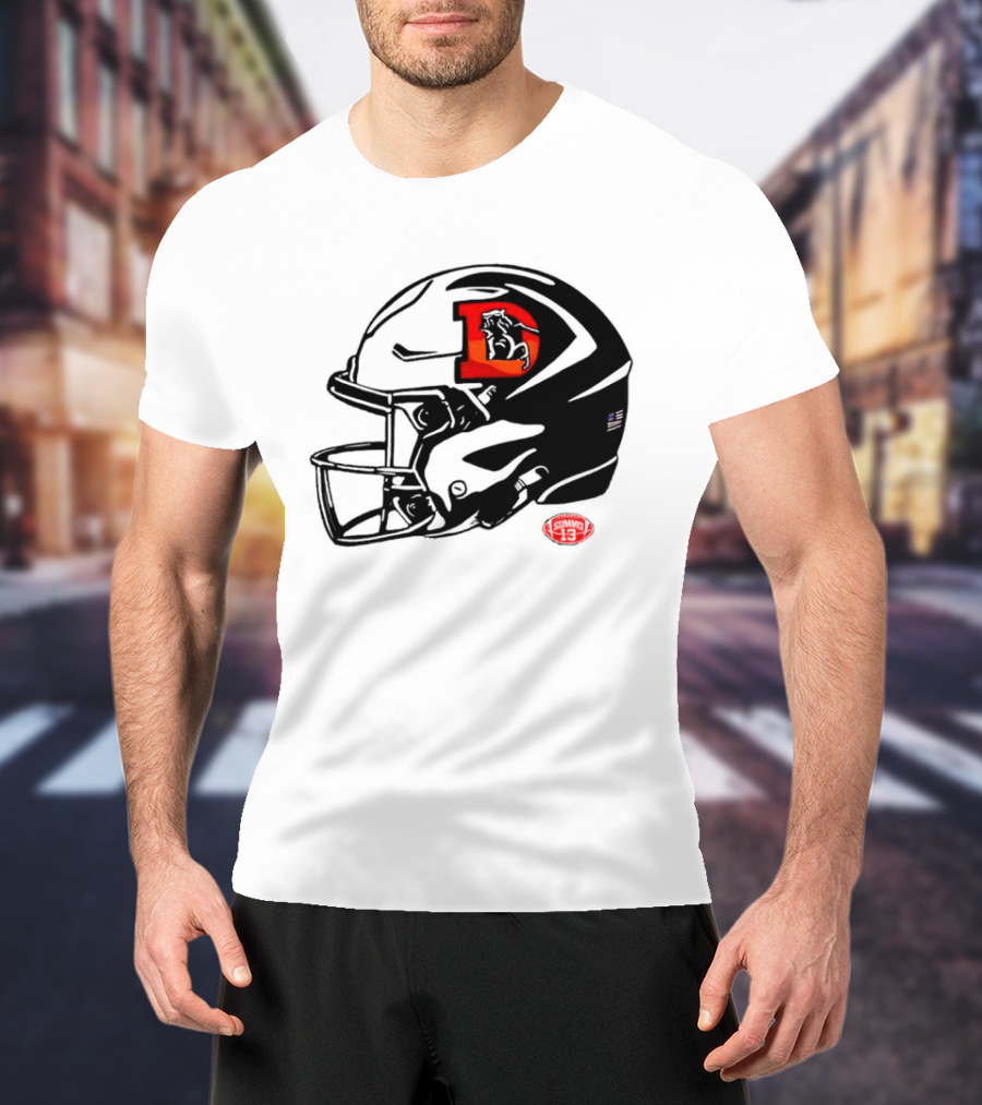 Denver Broncos Vintage D Snowcapped Helmet T-Shirt