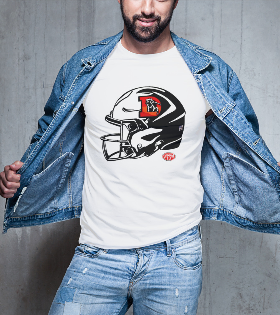 Denver Broncos Vintage D Snowcapped Helmet T-Shirt