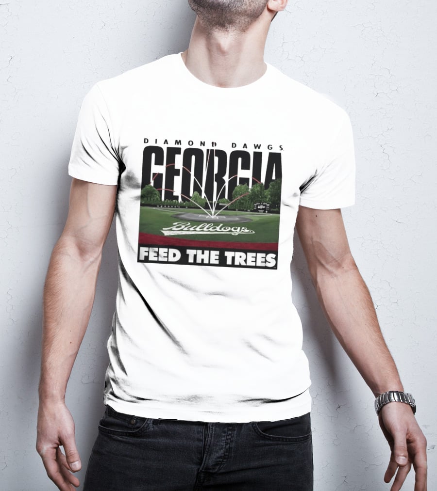 Diamond Dawgs Georgia Bulldogs Baseball Feed The Trees T-Shirt