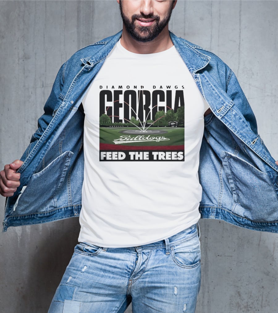 Diamond Dawgs Georgia Bulldogs Baseball Feed The Trees T-Shirt