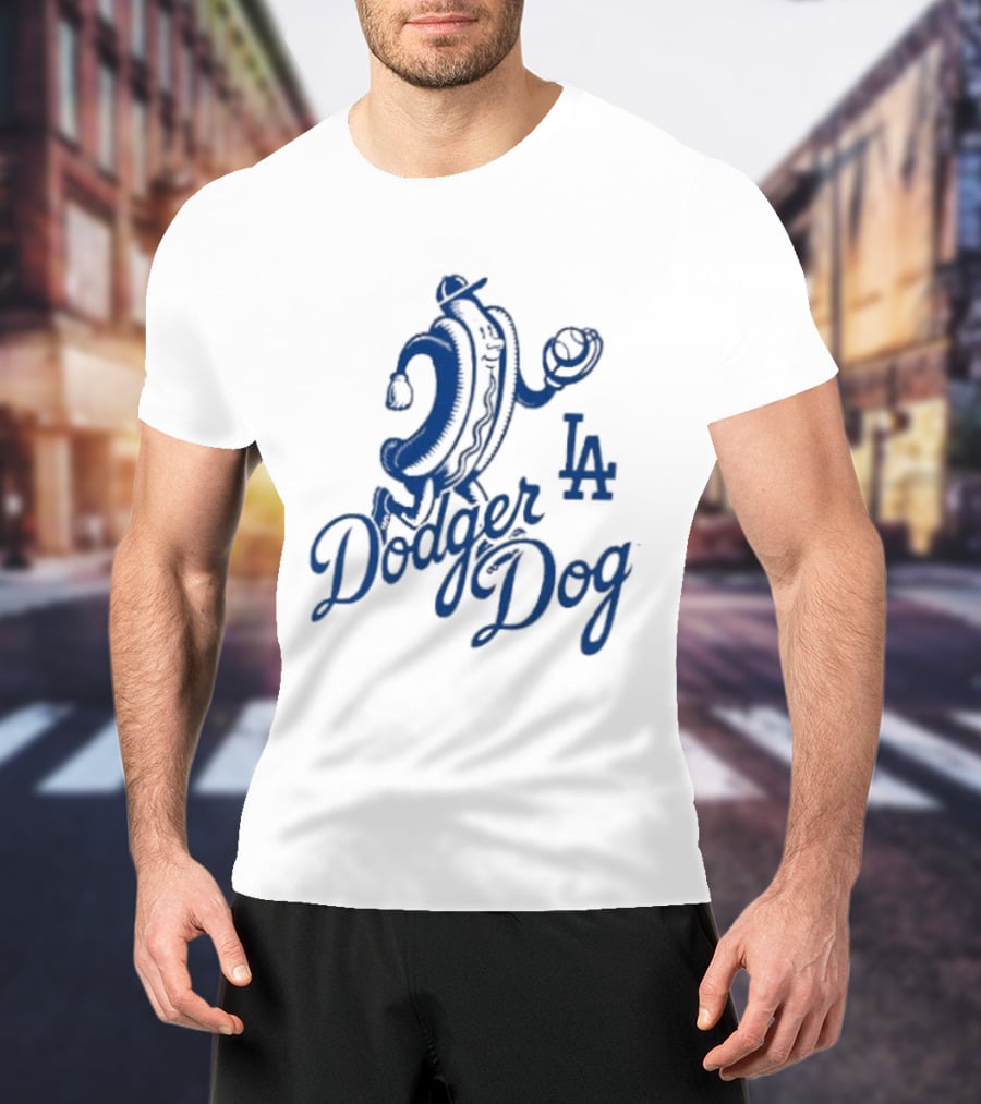 Dodger Dog LA Dodgers Hot Dog Baseball T-Shirt