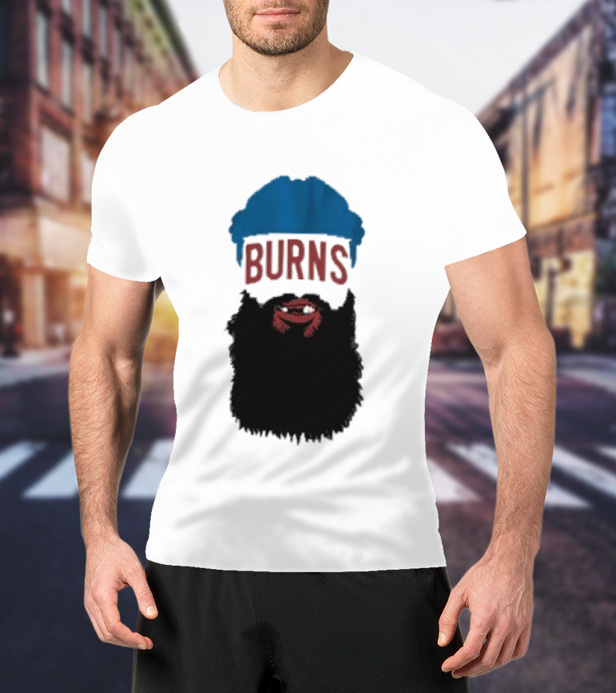 Brent Burns Beard Blue And Red Text Colorado Hockey Fan T-Shirt