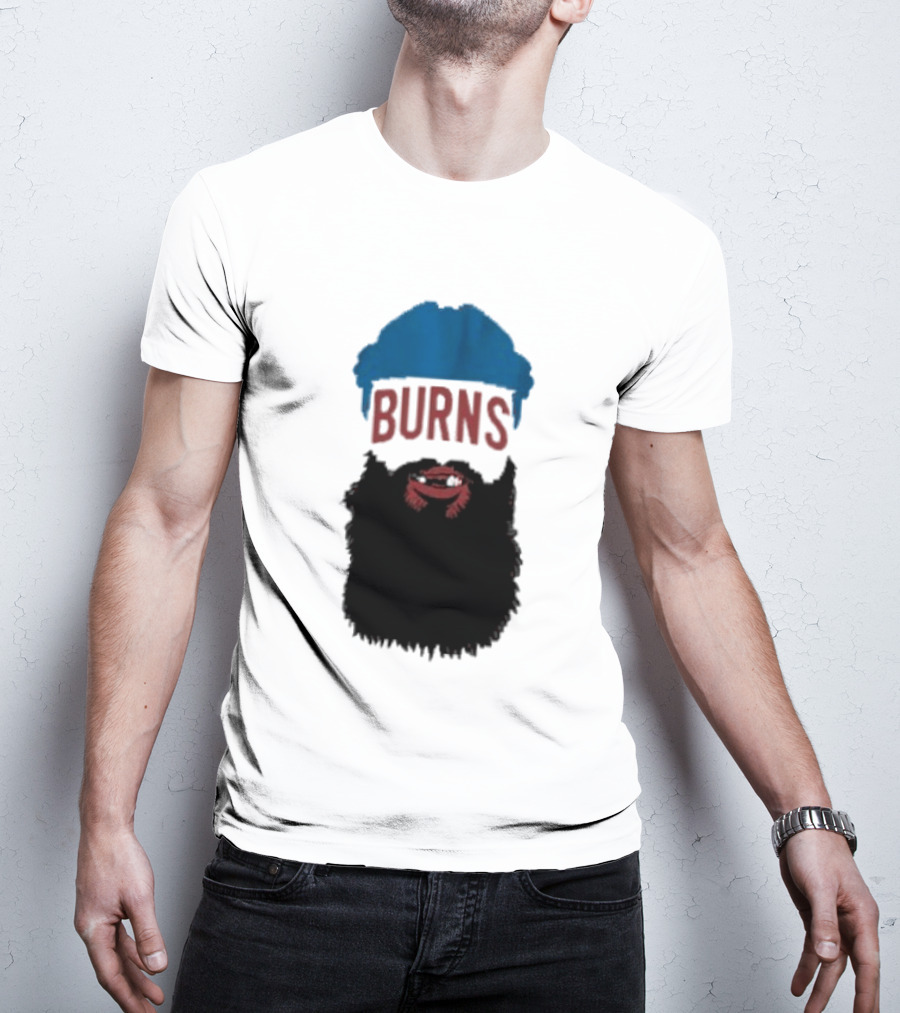 Brent Burns Beard Blue And Red Text Colorado Hockey Fan T-Shirt