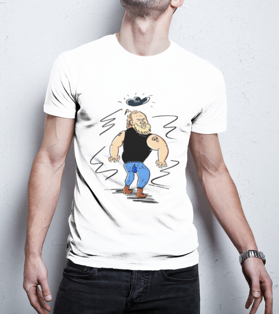 Brock Lesnar WWE Smackdown Cowboy Cartoon T-Shirt