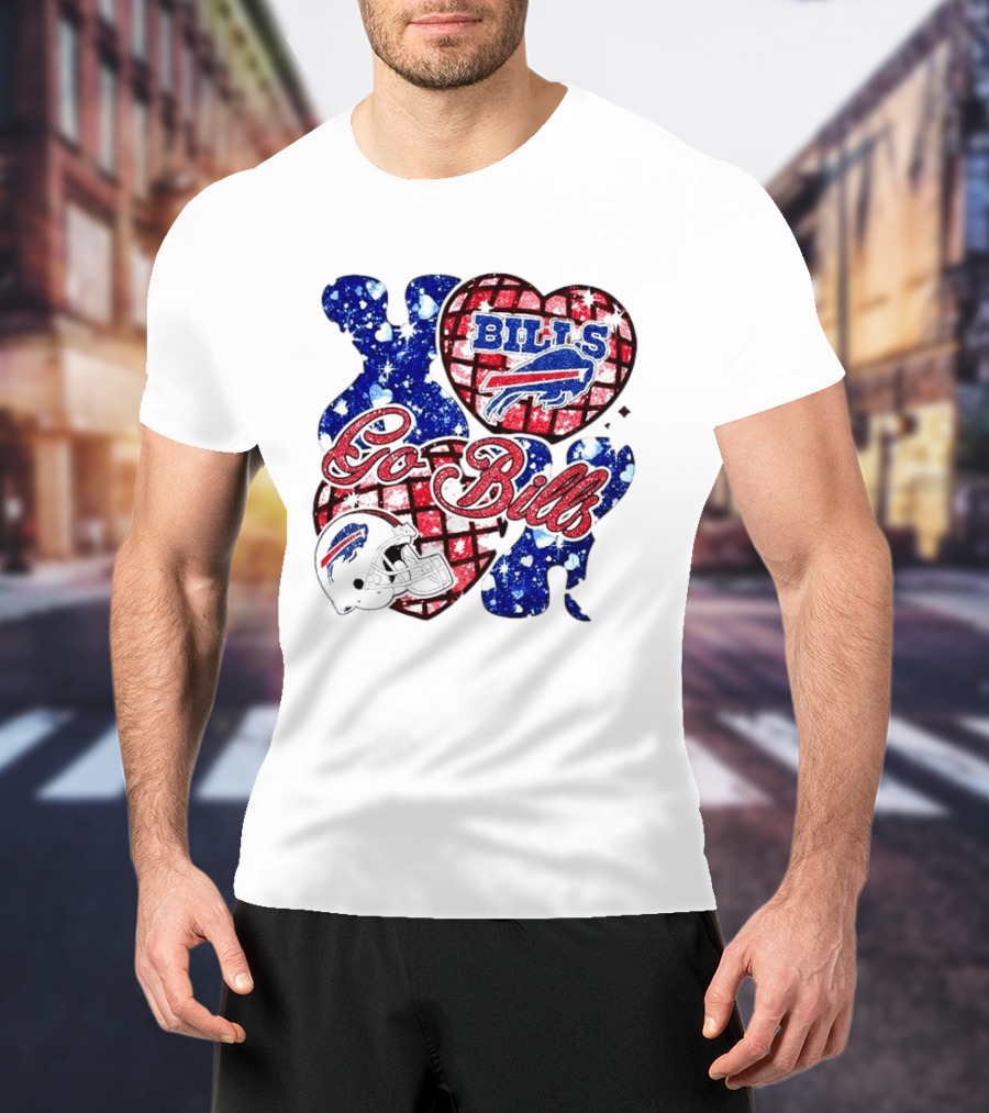 Buffalo Bills Go Bills Heart Valentine's Day Football T-Shirt