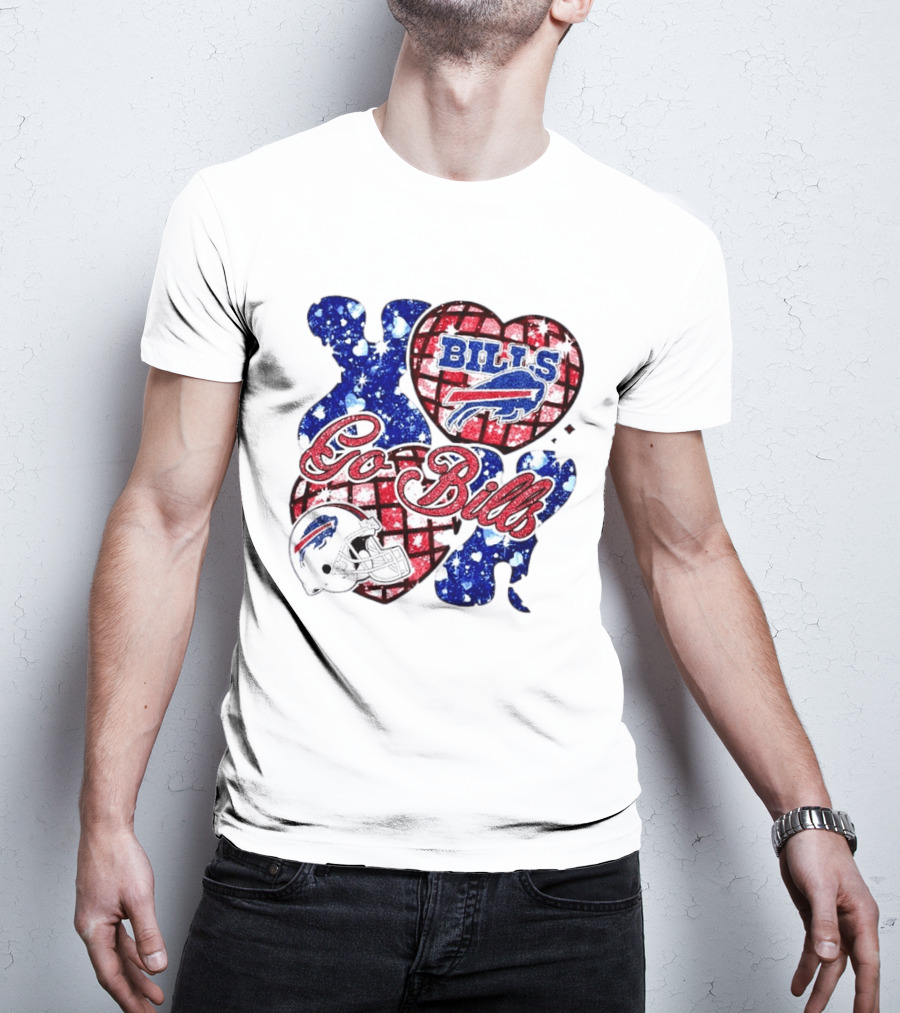 Buffalo Bills Go Bills Heart Valentine's Day Football T-Shirt