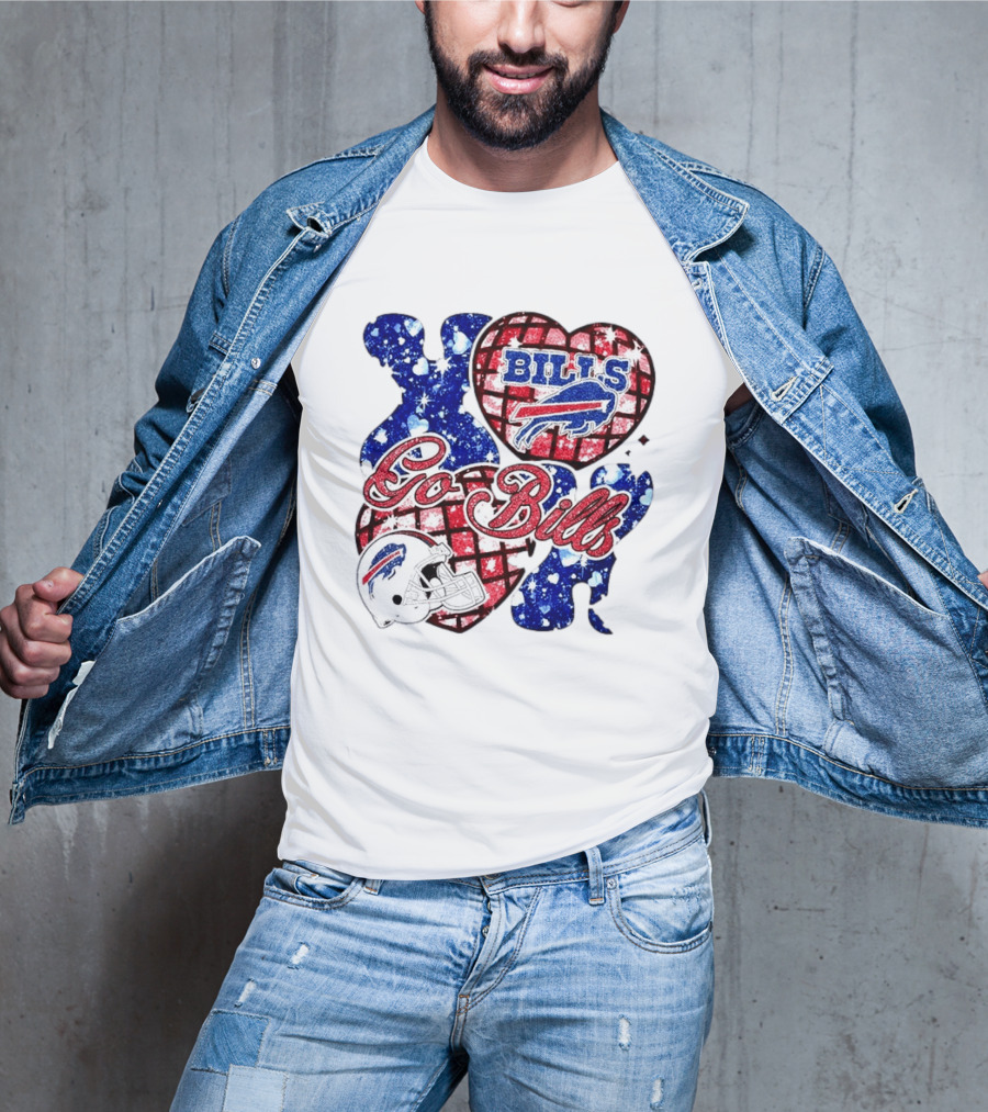Buffalo Bills Go Bills Heart Valentine's Day Football T-Shirt