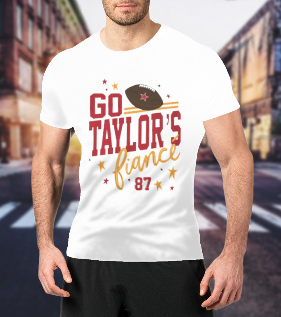 Go Taylor's Fiancé 87 Football Stars And Stripes T-Shirt