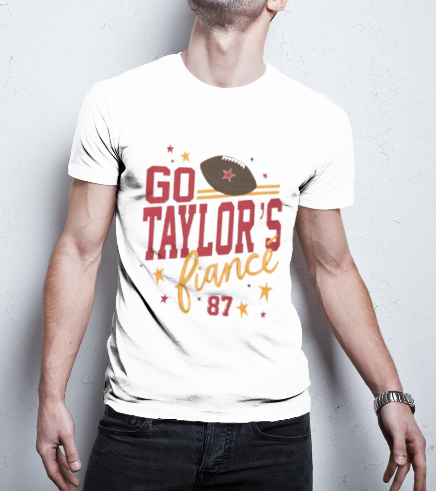 Go Taylor's Fiancé 87 Football Stars And Stripes T-Shirt