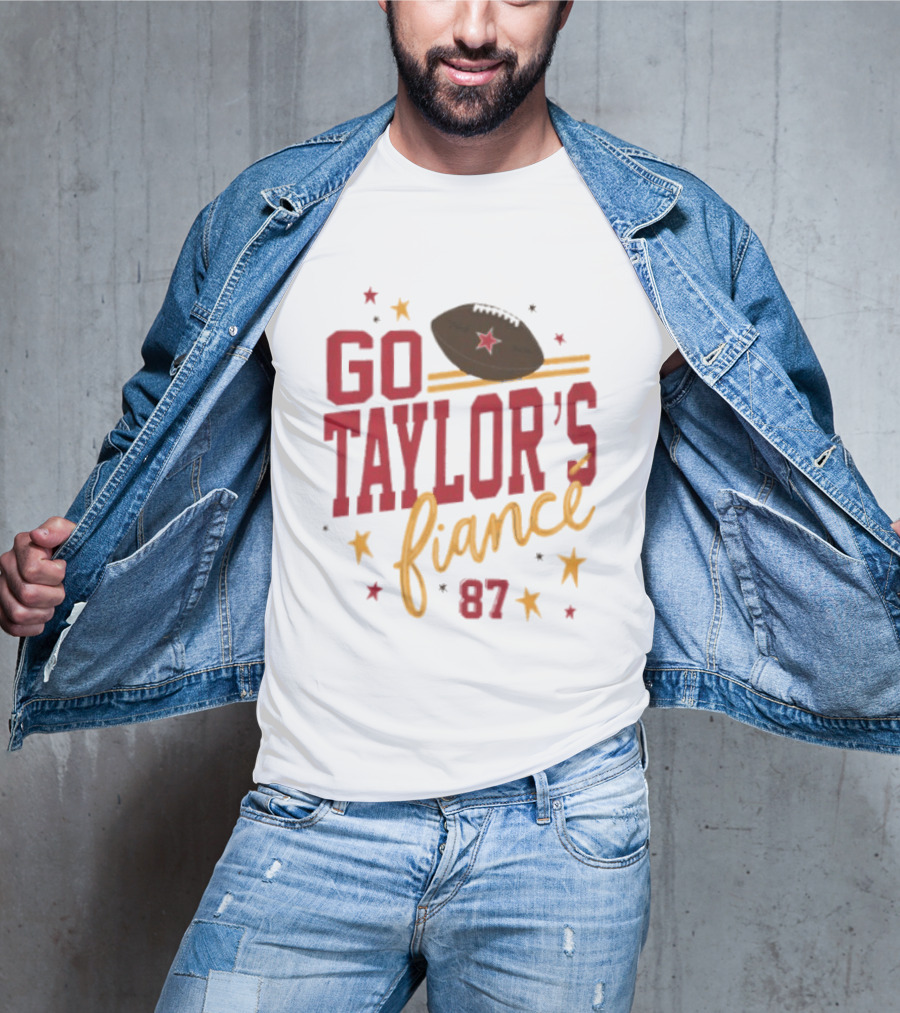 Go Taylor's Fiancé 87 Football Stars And Stripes T-Shirt