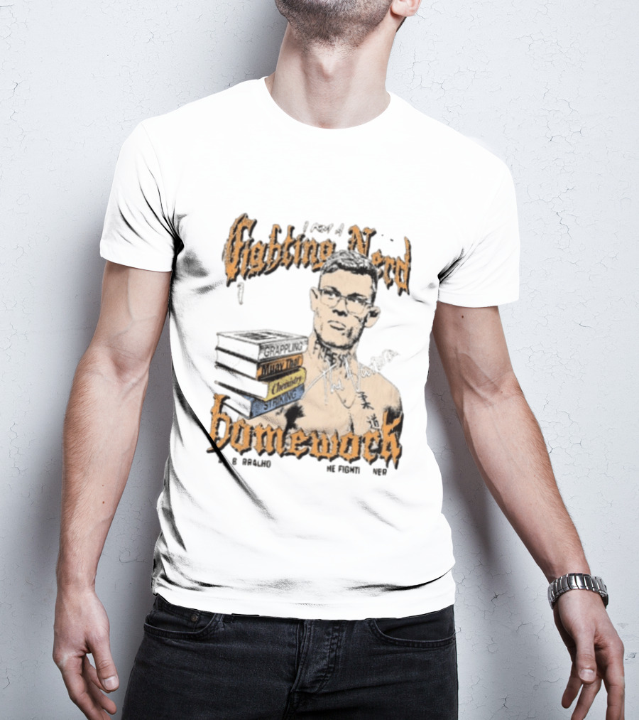 Caio Borralho Fighting Nerd Grappling Muay Thai Chemistry Homework Natural MMA T-Shirt
