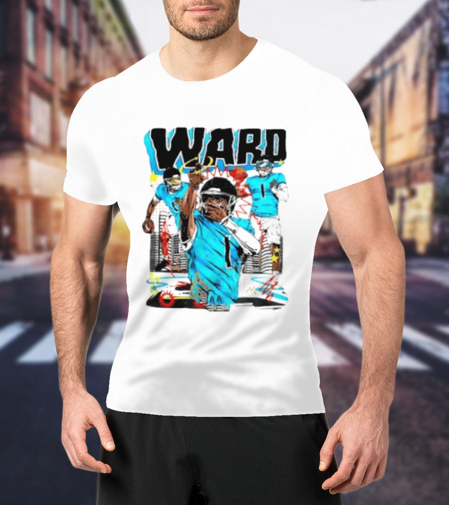 Tennessee Titans Ward Player Cartoon Comic T-Shirt