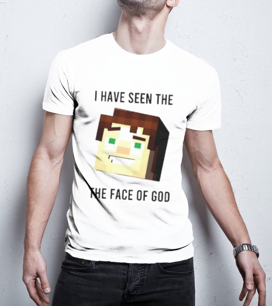 I Have Seen The Face Of God Minecraft Style Pixel T-Shirt