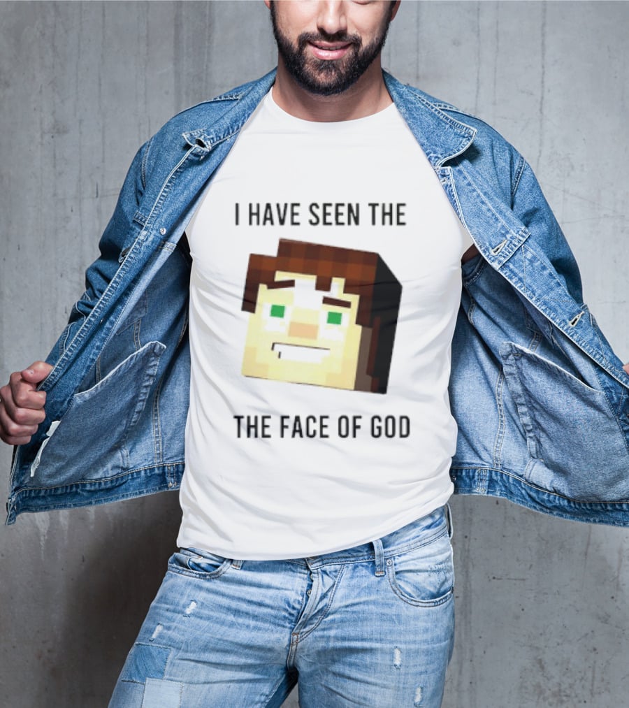I Have Seen The Face Of God Minecraft Style Pixel T-Shirt