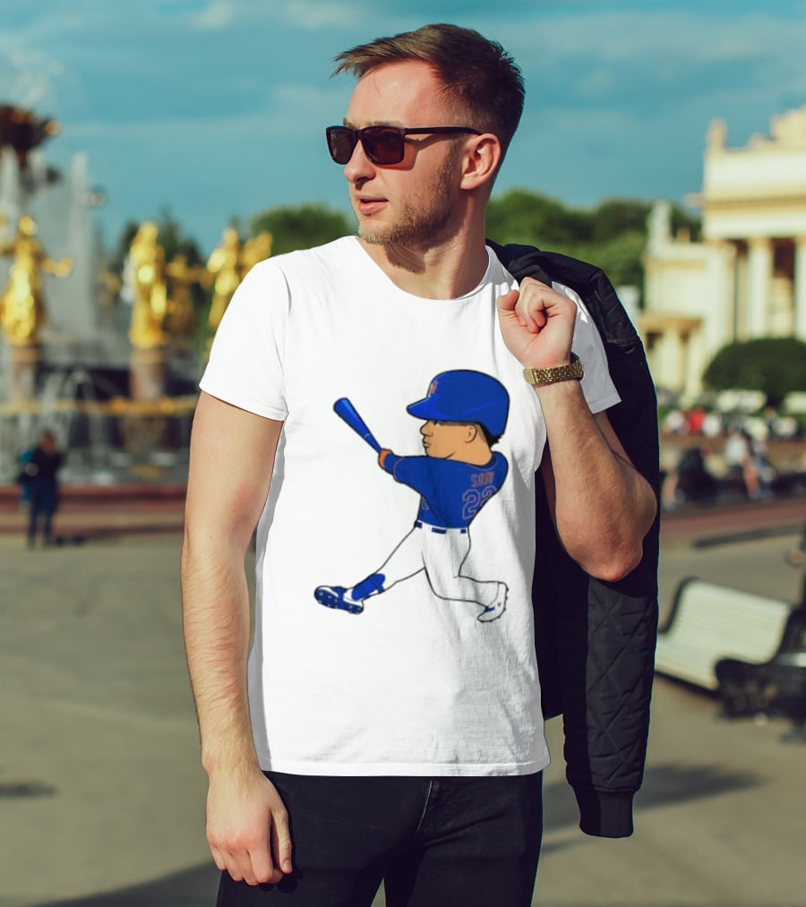 Juan Soto 22 Mets Baseball Swing LGM T-Shirt