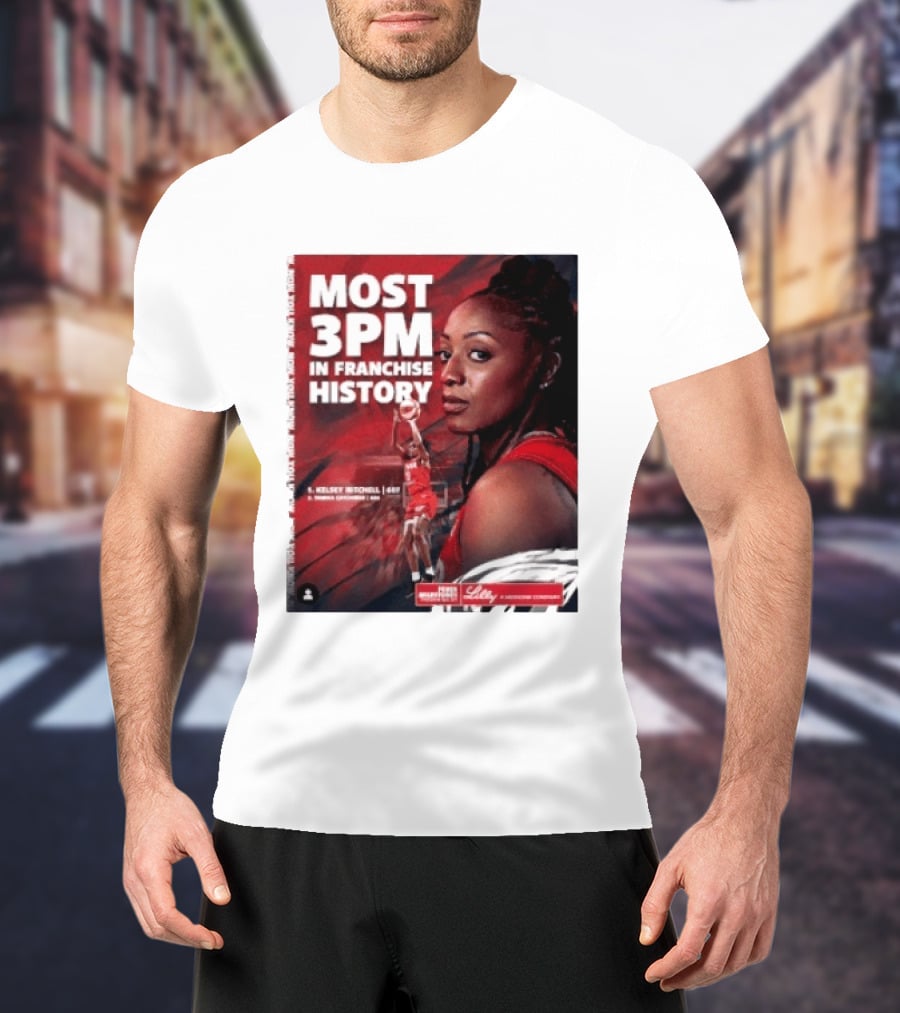Kelsey Mitchell Most 3PM In Franchise History Indiana Fever T-Shirt