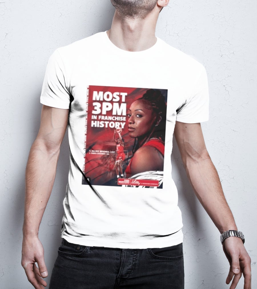 Kelsey Mitchell Most 3PM In Franchise History Indiana Fever T-Shirt