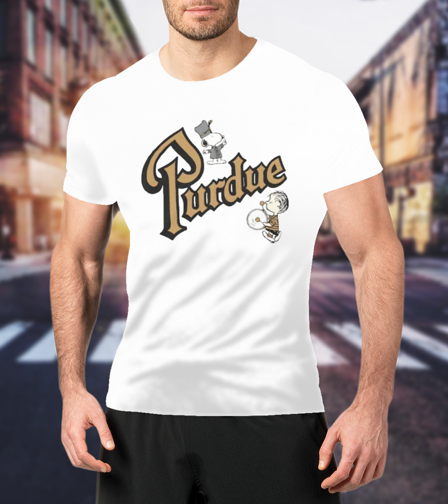 Purdue Boilermakers Snoopy And Charlie Brown Football T-Shirt
