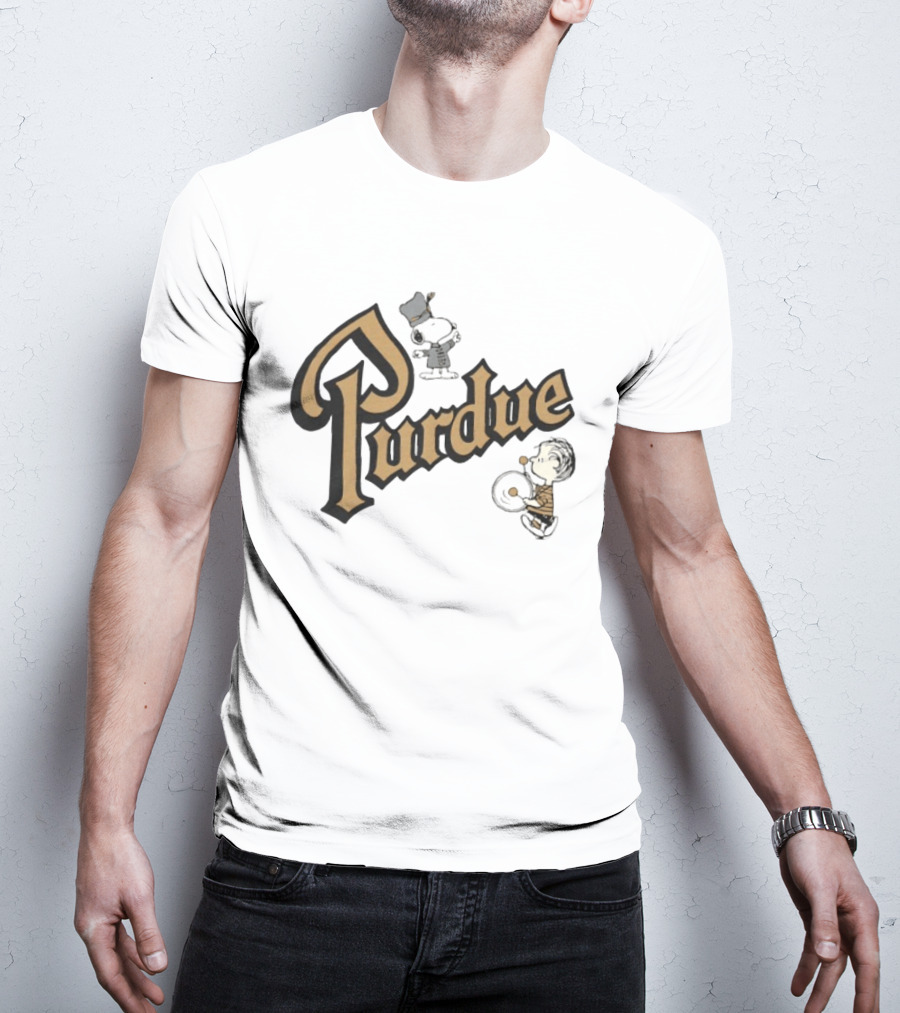 Purdue Boilermakers Snoopy And Charlie Brown Football T-Shirt