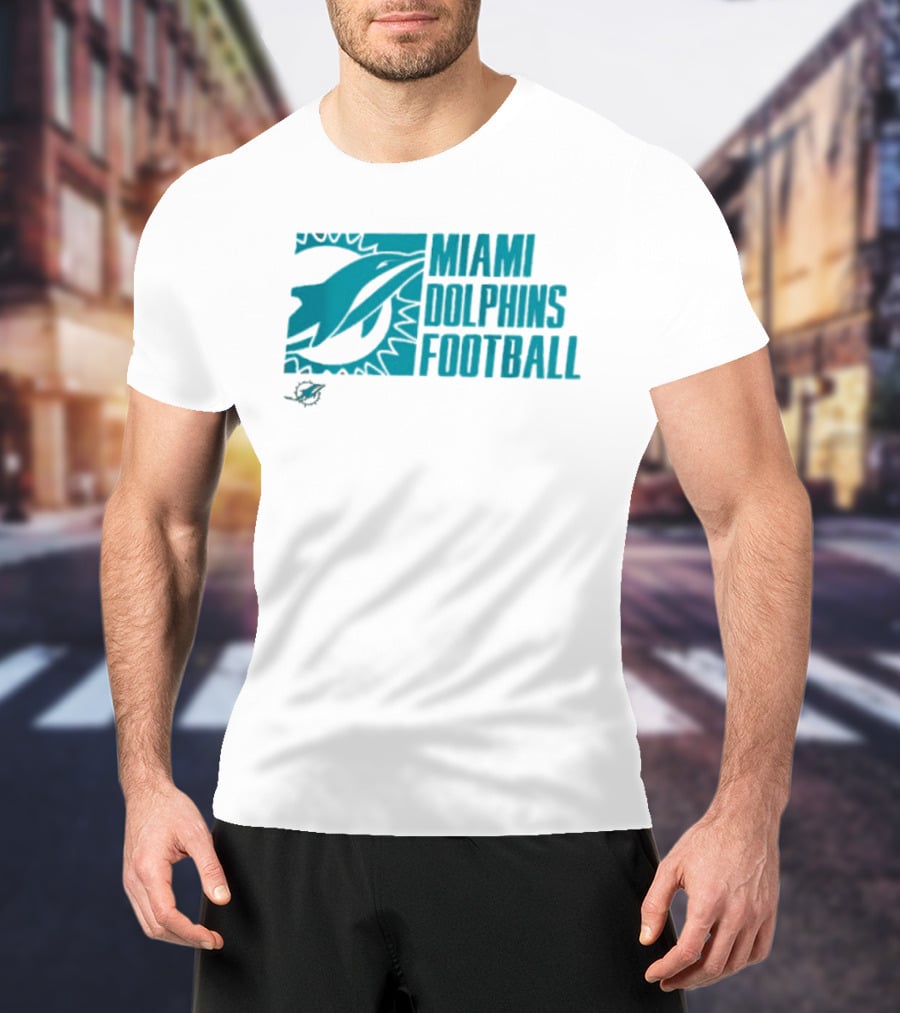 Miami Dolphins Football Fan Apparel Post Game Wear T-Shirt